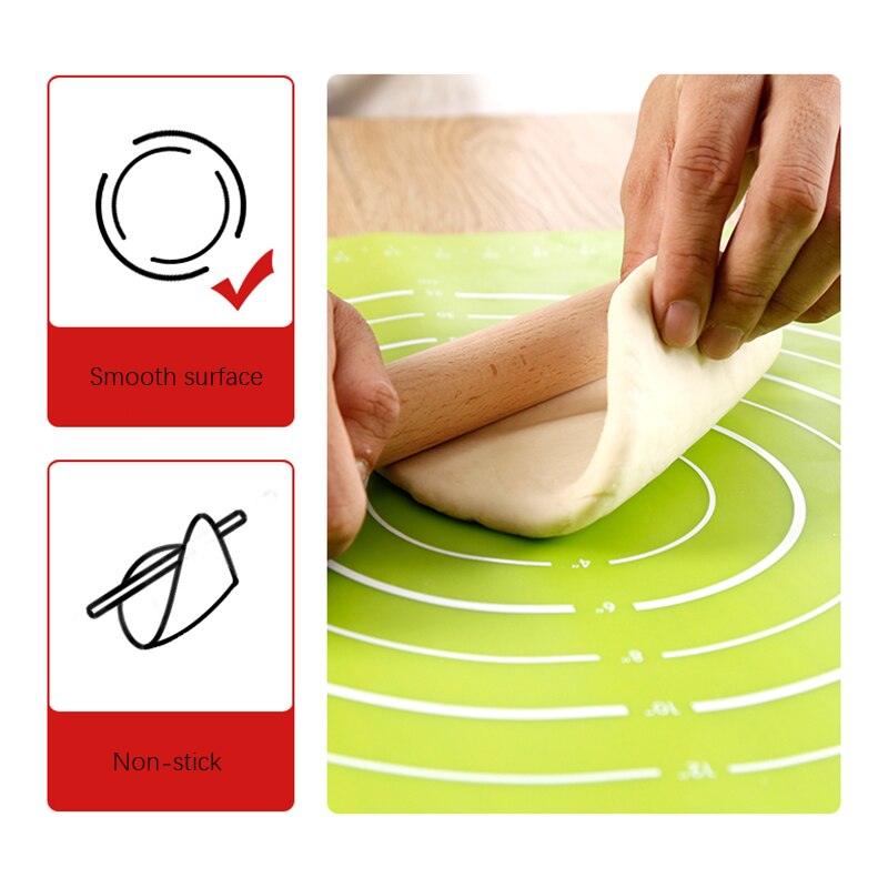 Antihaft Silikon zurück Skala matt Ofen rollen Teig Pad Lebensmittel Klasse Backen rollen Fondant Gebäck Matten Kuchen Kochen Werkzeug Neue