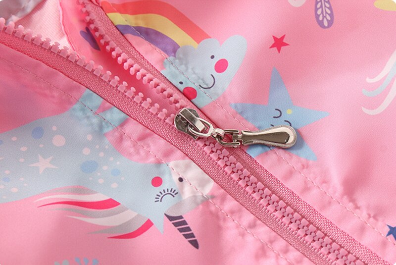 Mädchen Jacken Mäntel Einhorn Regenbogen Winter Herbst freundlicher Mantel freundlicher Jacke lässig Mit Kapuze Oberbekleidung Mäntel freundlicher Kleidung 3 8ys