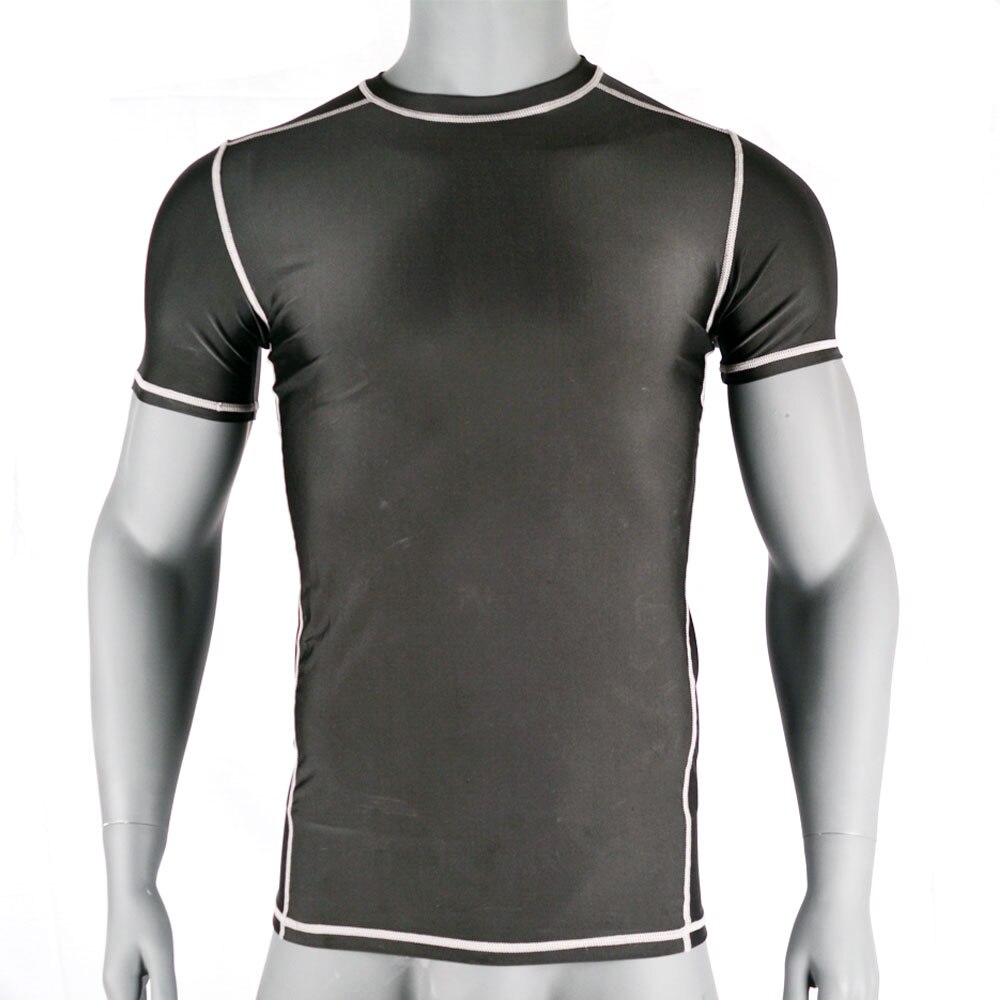 Men Workout fitness bodybuliding t shirt Exercise Clothing Men Lycra Compression Tights Tanks Shirt Crossfit Tee Shirt