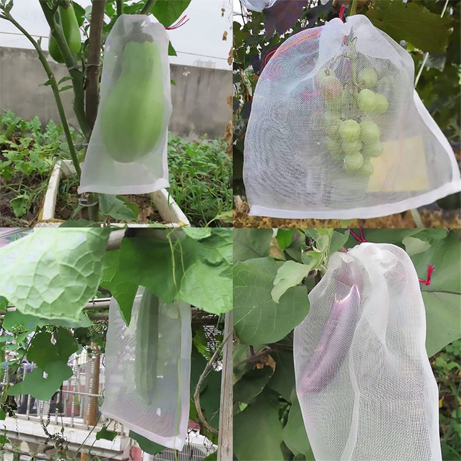 Netting Bags Garden Fruit Barrier Cover Bags for Grape Fig Flower Seed Vegetable Protection from Insect Mosquito Bug Garden Tool