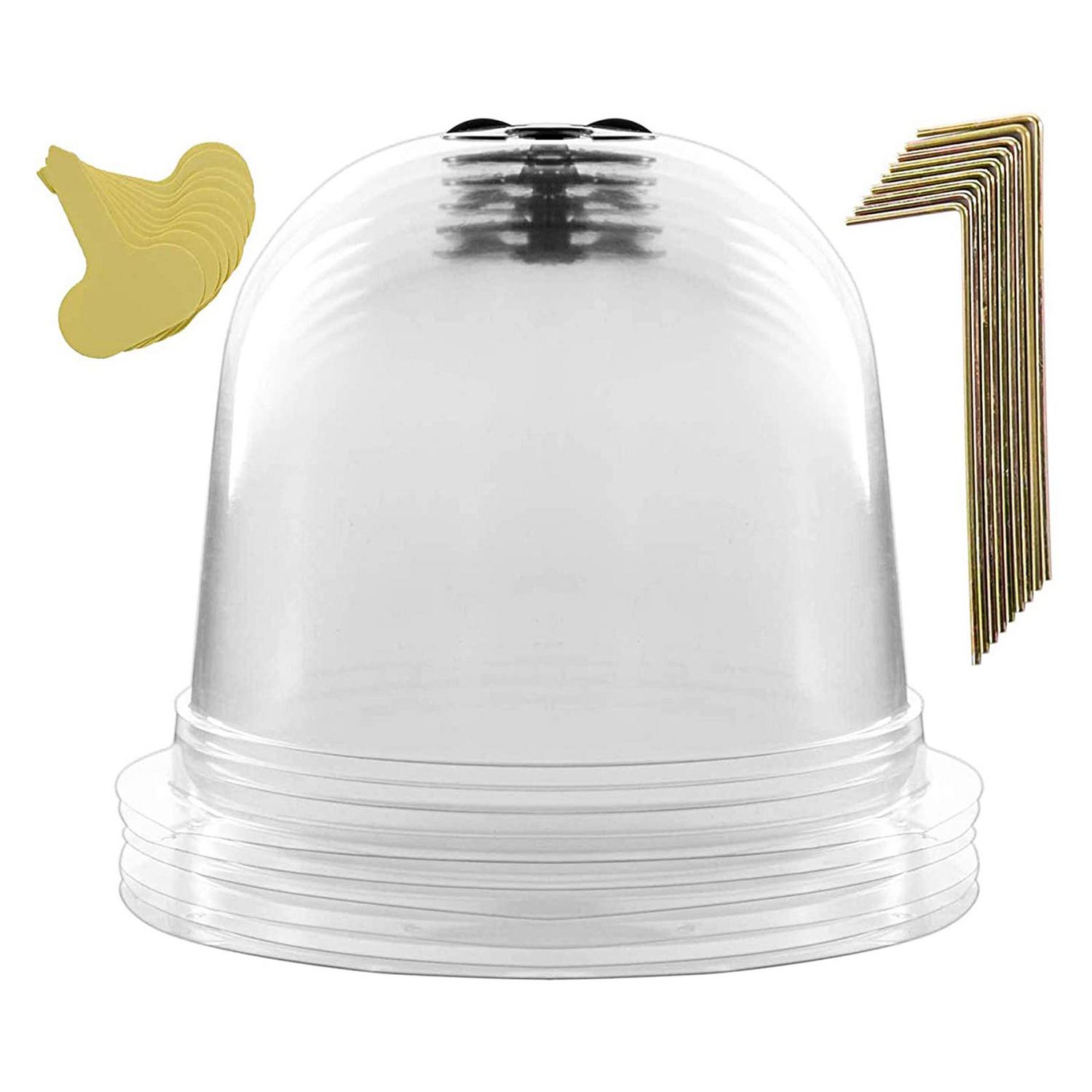 Tuin Cloche Plant Bell Cover Anti-Freeze Bell Jar Nail Plastic Mini Kas Voor Vorst Freeze Koude Plant Bescherming grow Box: Default Title