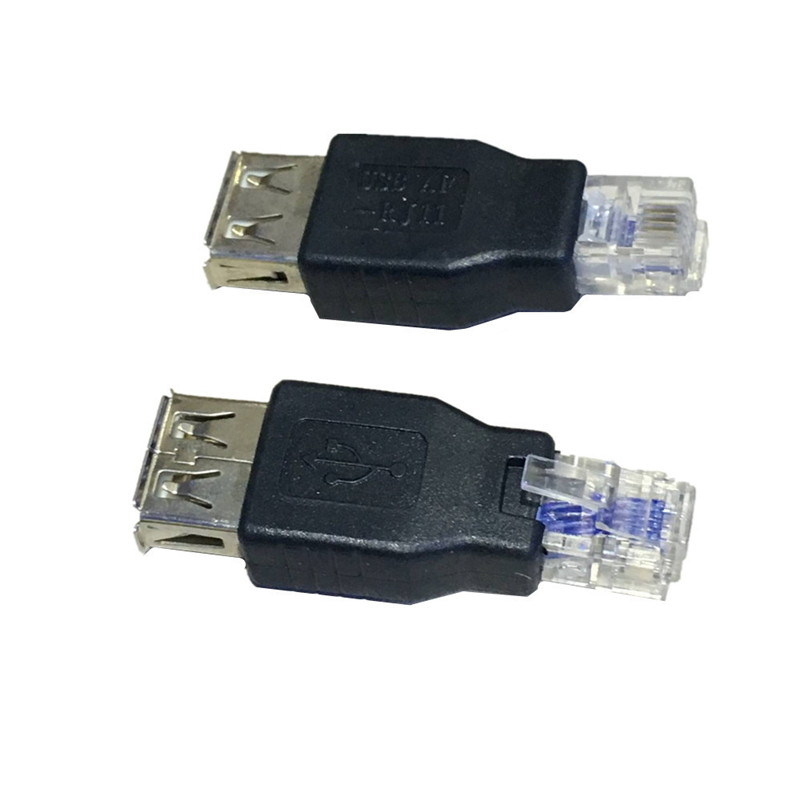 Conector adaptador USB Rj11 USB2.0 hembra a conector macho Rj11 6P4C cable Usb extender conector de teléfono Rj11 adaptador 6P4C