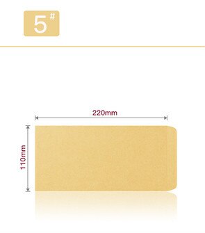 50 stk/parti kraftkuvert til  a4 størrelse papir enkel ren blank konvolut enkel dekorativ bryllupsinvitation konvolut papirpose: 110 x 220mm (50 stk.