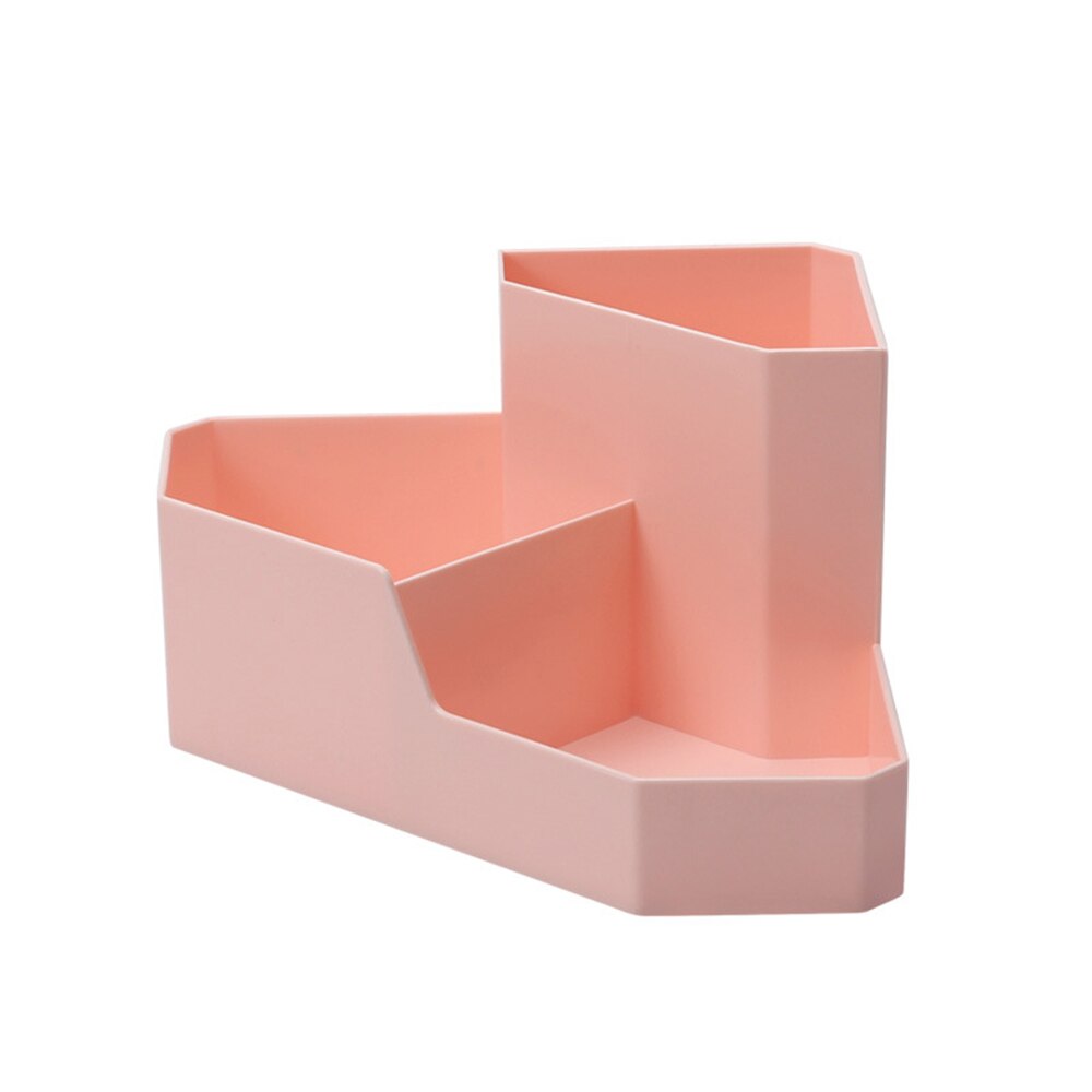 Schowek biurko prosty styl biurowe przechowywanie biżuterii dla biurowych kosmetyków domowych i przechowywanie rozmaitości organizator na przybory robić makijażu: różowy