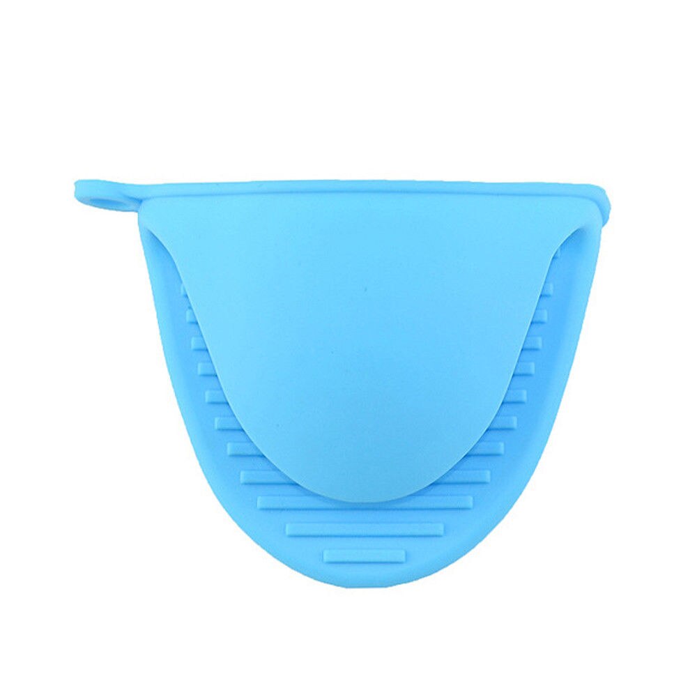 Siliconen Keuken Organizer Geïsoleerde Warmte Pot Clips Magnetron Handschoenen Hete Plaat Clip 1 Pcs Anti-Brandwonden Dikker: blue