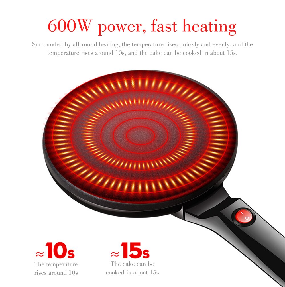 Non-stick Electric Crepe Pizza Maker Pancake Machine Griddle Baking Pan Cake Machine Kitchen Cooking Tools AU Plug 3pcs/set