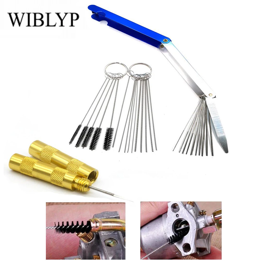 Airbrush Reiniger Set Vergaser Carbon Dirt Jet Entfernen Reinigungsnadeln Bürsten Reinigungswerkzeuge für Automobil Motorrad Schläuche