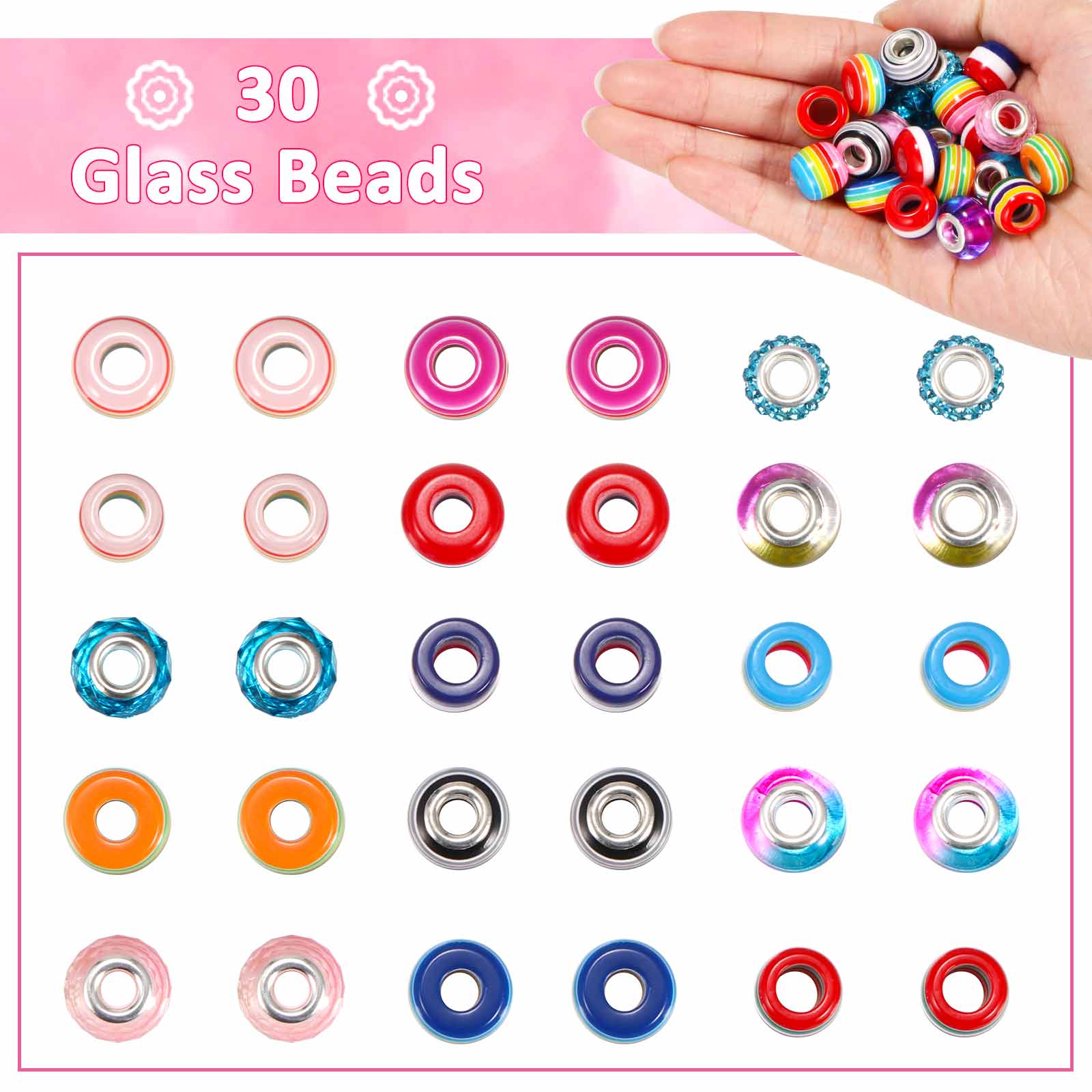 DIY Charm Bracelet Making Kit - Jewelry Craft Set for Girls, Adults & Beginners