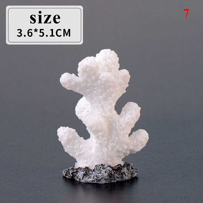 Colorful Resin Aquarium Artificial Coral Reef Decoration Fish Tank Coral Stone Landscape Ornament Aquarium Accessories 10 Styles: 7