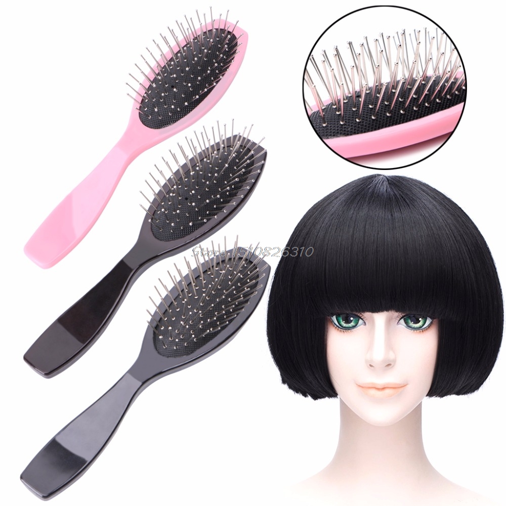 Brosse peigne professionnelle antistatique en acier, tête d&#39;entraînement pour perruque Extensions # Y207E # Offre Spéciale