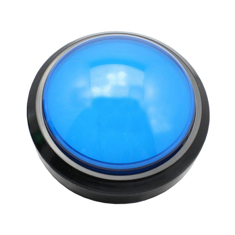 100mm Big Round Push Button LED with Microswitch for DIY Arcade Game Machine: Blue