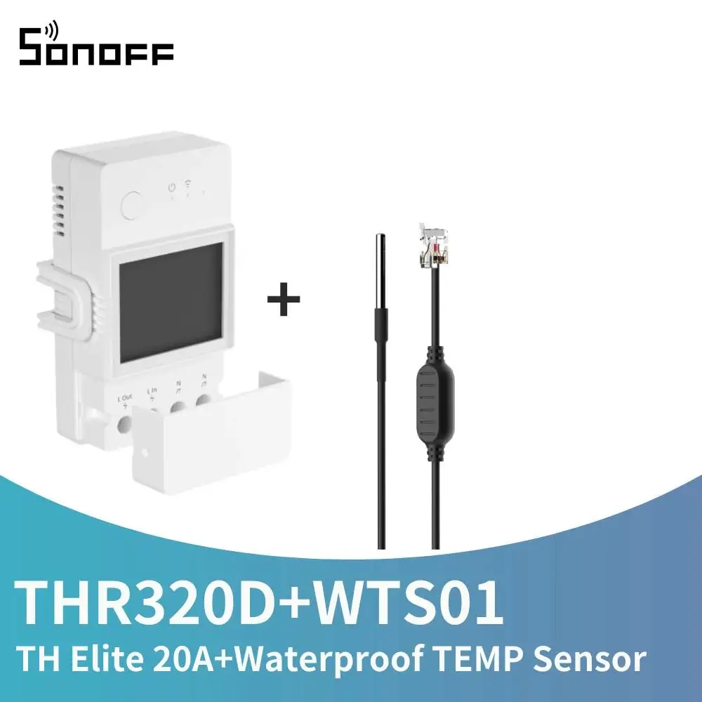Sonoff th elite 16/20a wifi slimme temperatuur- en vochtigheidsregelaar met ewelink afstandsbediening, compatibel met alexa en google.: Bundel 4