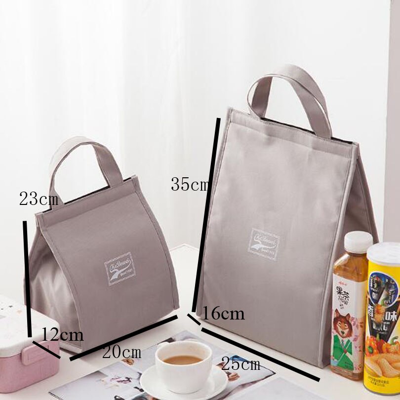 Weibliche Sumple Mittagessen Lebensmittel Kasten Tasche Isoliert Thermischen Picknick Mittagessen Taschen für Frauen freundlicher Männer Kühler Tote Tasche fallen
