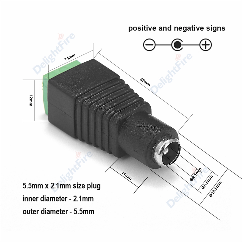 Weiblich Männlich Dc-anschluss 5.5*2,1mm Jack Plug Power Adapter Draht Anschluss Für 3528 5050 5730 LED Streifen kabel Licht CCTV Kamera