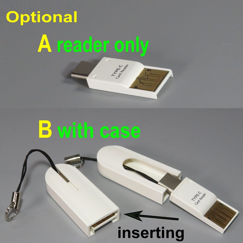 PCTONIC Type-C TF OTG adapter micro SD TF high speed microSD Card dual USB connecting PC and for macbook type C mobile phone