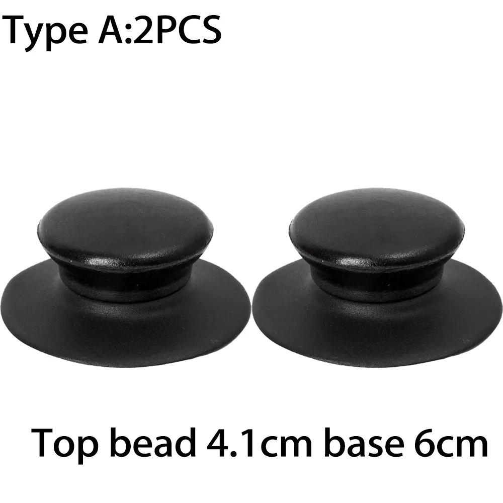 Universele Deksel Cover Knop Hittebestendig Kookpot Pan Deksel Knop Cap Vervanging Hefhandvat Keuken Kookgerei Handgreep Zwart