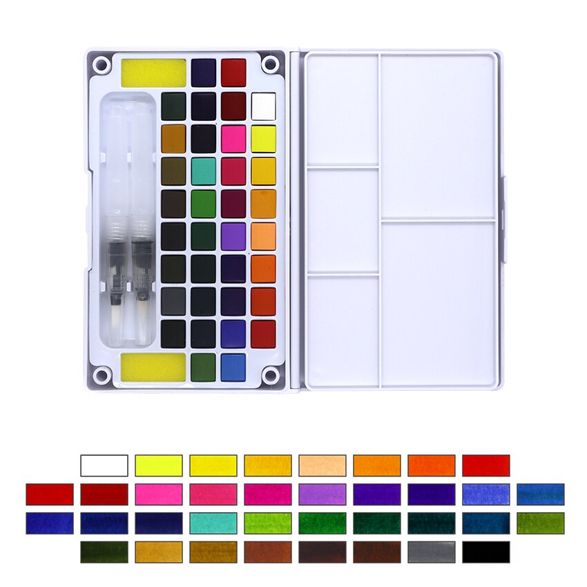 12/18/24/36 Kleur Transparant Effen Aquarel Draagbare Aquarel Verf Voor Kunstenaar Paining Art Supplies: 36Color