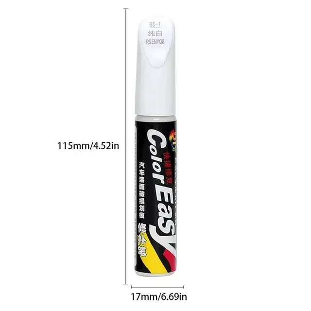 Car Paint Scratches Repair Pen Brush Waterproof Paint Marker Pen Car Tyre Tread Care Automotive Maintain Black White Red Silver: WHITE