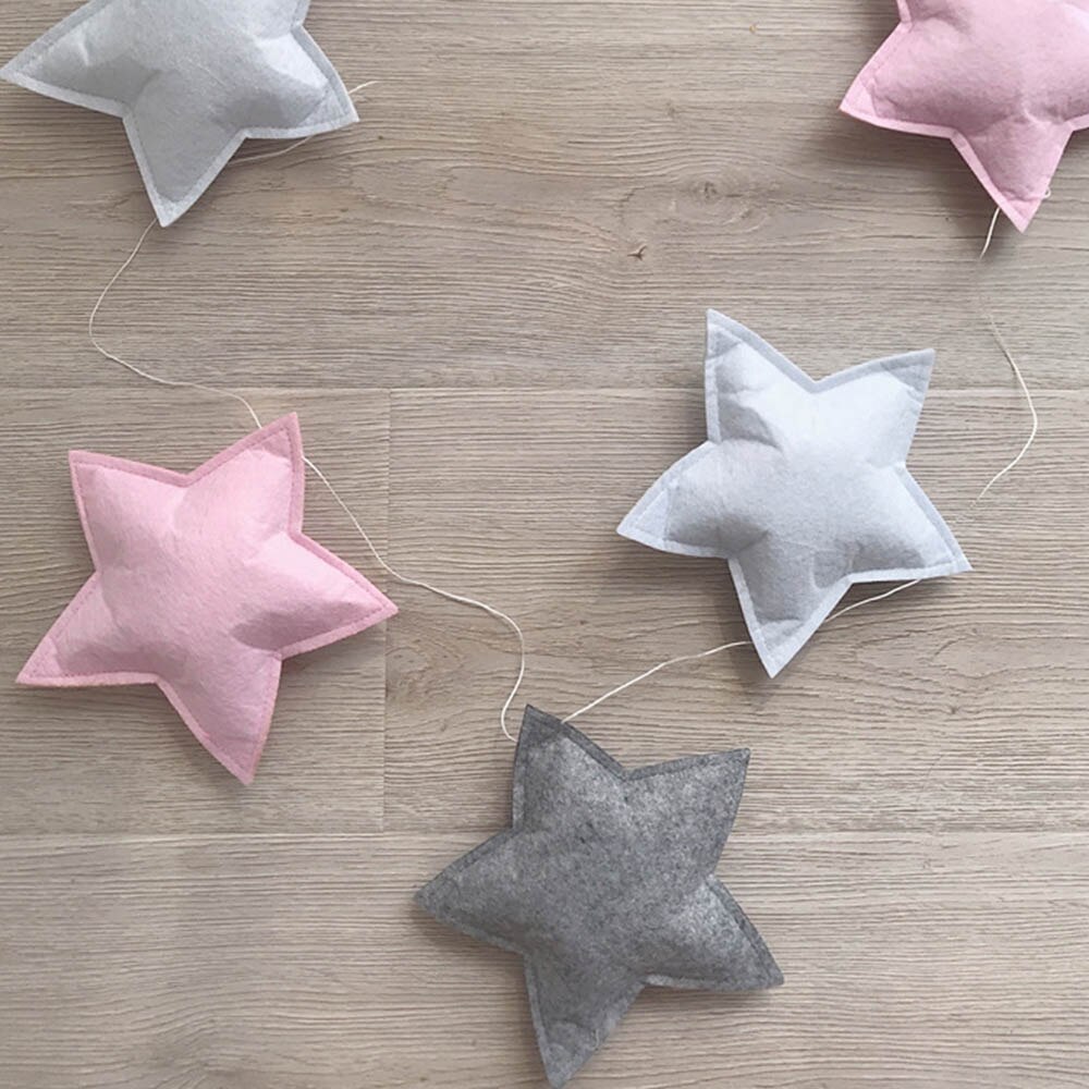 Babykamer Decor Star Bumper Nordic Ins Stijl Baby Wieg Muur Opknoping Decoratie Tent Fotografie Props Pasgeboren Baby Bumper: Stars-9