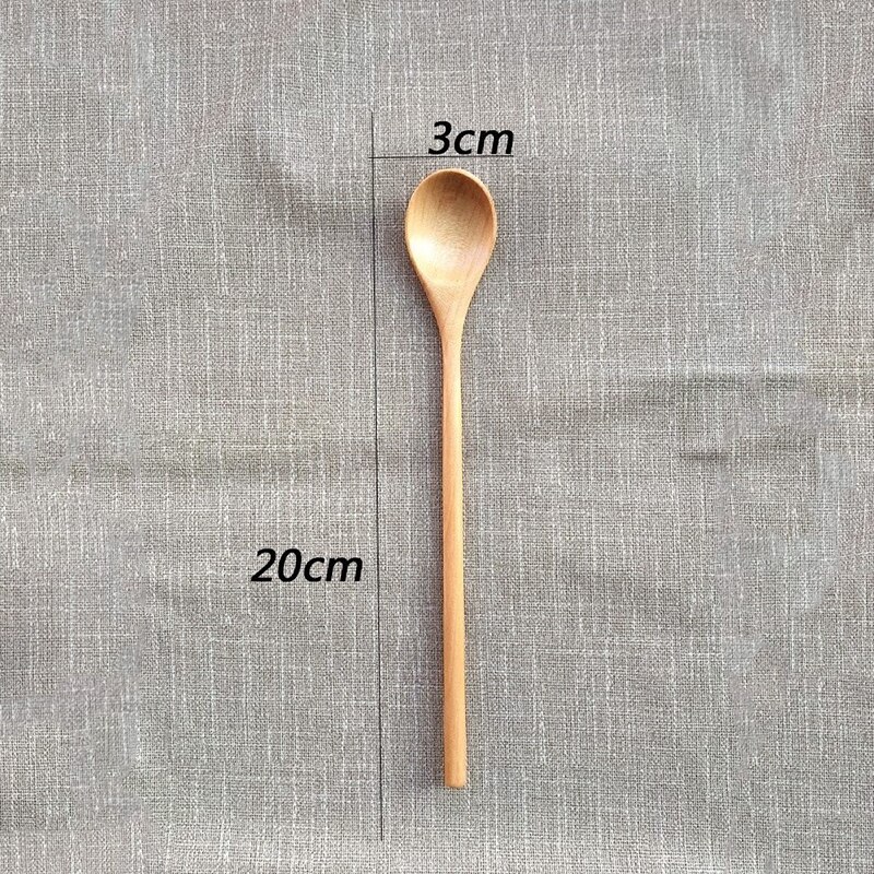 5 PCS Wood Soup Spoons For Stirring Wooden Teaspoo... – Vicedeal