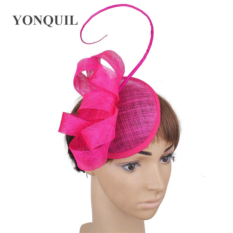 Magnifique mariée Mariage Chapeau Fascinator épingle à cheveux formelle Occasion Mariage casque pour dames fête Chapeau Chapeau bandeau: hot pink