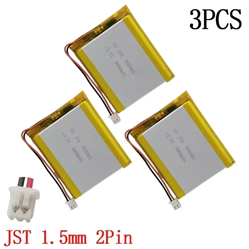 955565 , Batería de litio de gran capacidad de 5000 mAh 18,5 Wh, 955465 , Batería de polímero de litio, utilizada para productos digitales, ,: Champán