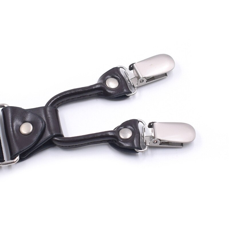 Men Suspenders Straps Trouser Braces Adjustable Elastic Solid Color Y Back 4 Clips for Wedding Casual Formal Father Husband
