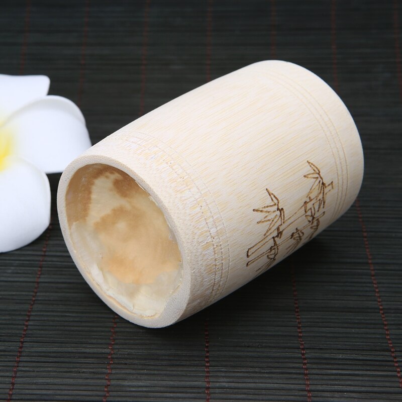 Taza tradicional china de bambú Natural artesanal para agua del té, cerveza, café, jugo