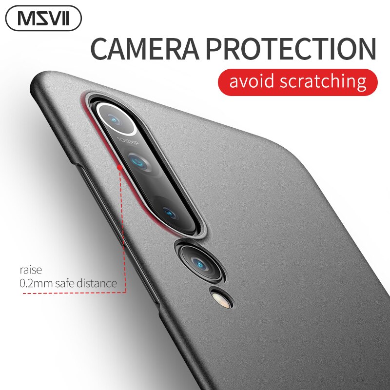 Cassa Del Telefono per Xiaomi Mi Msvii 10 Sottile per Il Caso di Xiaomi Mi 10 pro Opaco Duro Della Copertura Posteriore per Xiaomi mi 10 protezione Dello Schermo