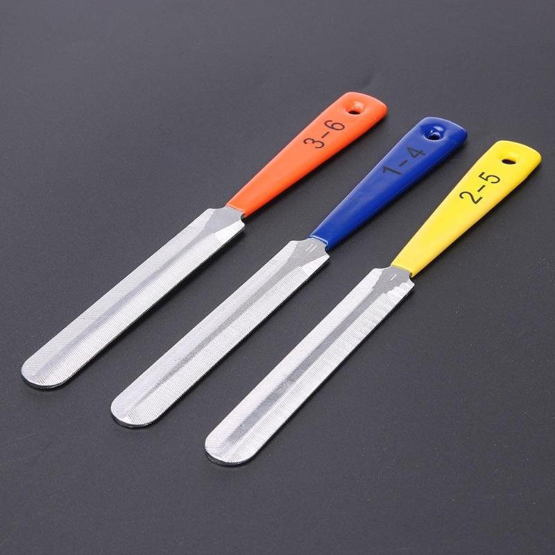 3pcs Double Sided Guitar Nut Slotting Saddle Files Luthier Tool Guitar Steel Fret Nut File Guitarra Bass Mandolin Repair Tools