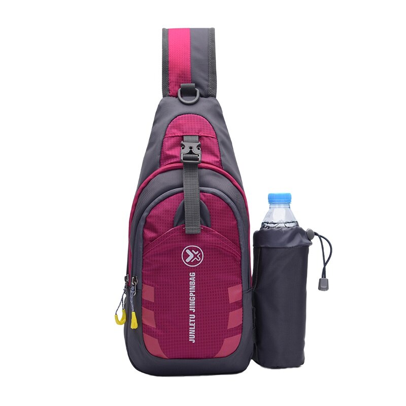 Sling Bag Chest Shoulder Backpack Crossbody Bags With Bottle Holder For iPad Tablet Outdoor Camping Hiking