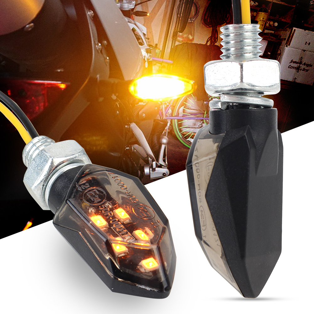 Mini 2 stücke Bernstein Blinker Motorrad LED Motorrad Lampe Universal- Super Helle LED Blinker Licht LED-Anzeigen Licht