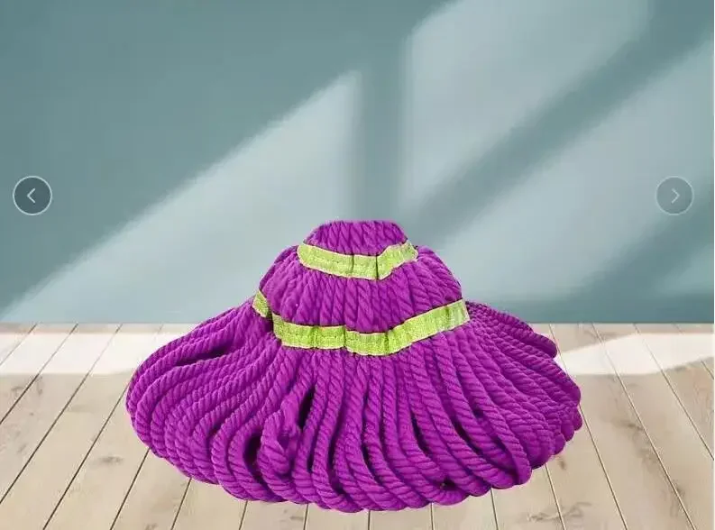 Lätt självvridande vridmopp, mikrofiberklämmopp, reservmopphuvud, torr- och våtmopp för rengöring av trägolv, kakel och golv: Blå