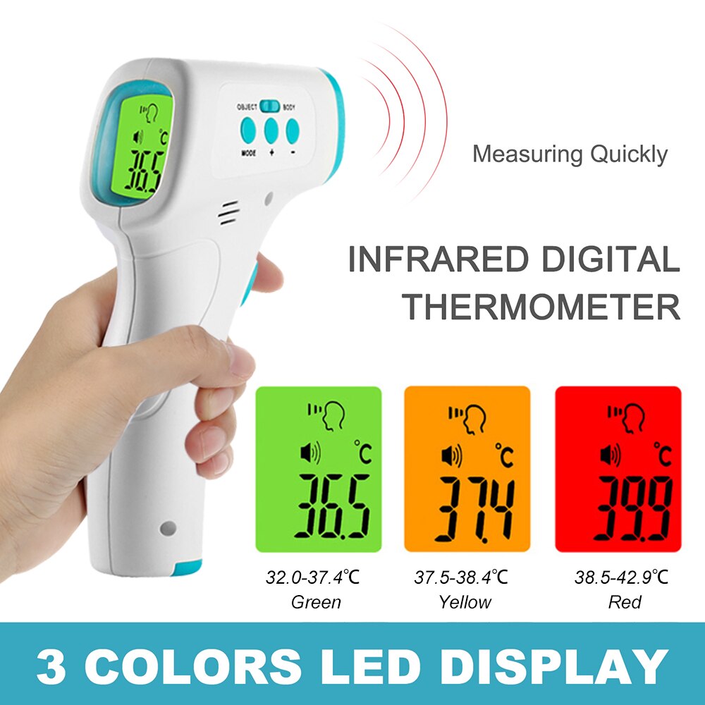 Non-contact Body Thermometer Voorhoofd Digitale Infrarood Thermometer Draagbare Non-contact Termometro Baby/Adult Temperatuur