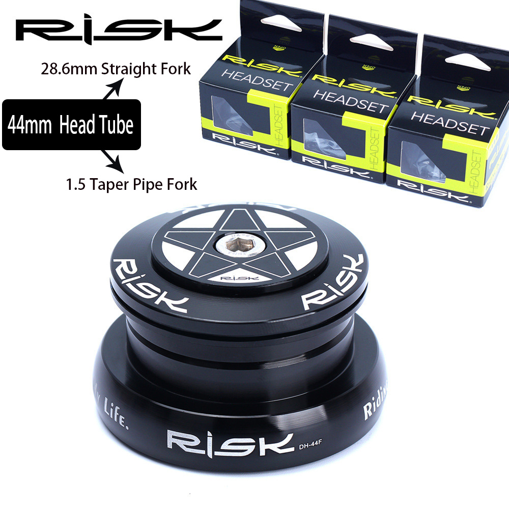 Risico Mtb-fietsheadset Geïntegreerd 1 1/8 Stuurkolom 34 41 41.8 44 49.7 50.6 55 56 mm Mountainbike Druklagers Doos Vork