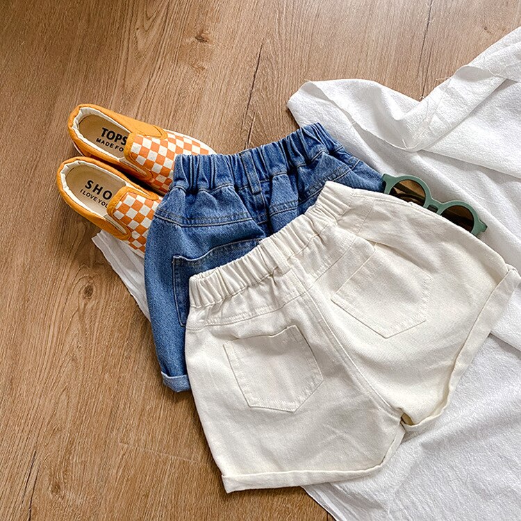 Mädchen sommer gefesselt Jeans-kurze Hose 1-7 jahre mädchen 2 farben alle-spiel kurze Jeans