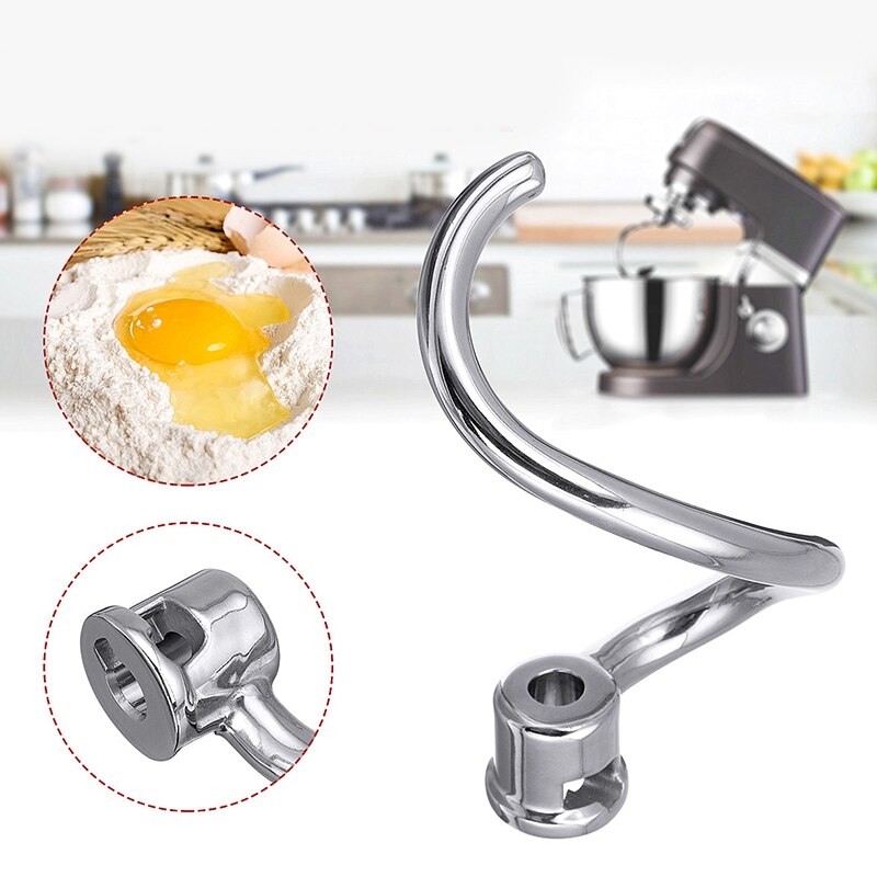 Stainless Steel Dough Hook Electric Mixer Attachment for Ksmc7Qdh 5Ksm7580X for Mixers Bread Cookie Dough Maker Tools