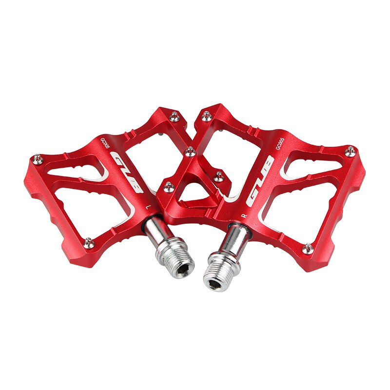 GUB-Pedales de plataforma plana, de aluminio, con eje cromado, para bicicletas de montaña y carretera, Pedales Ultraligeros para ciclismo GC005