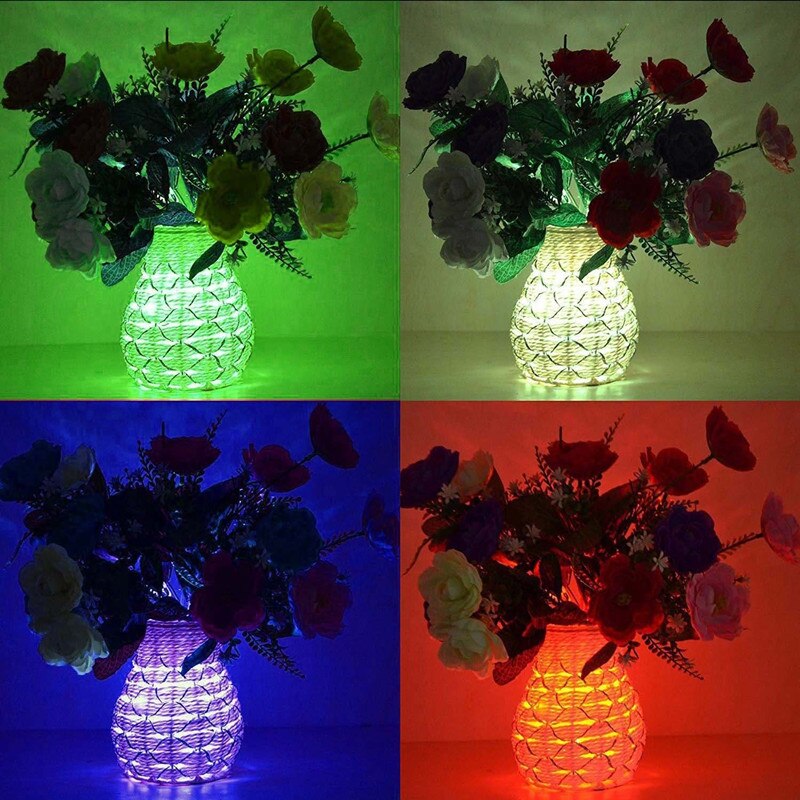 10 LED Remote Control RGB Submersible Light LED Underwater Light Battery Power Vase Bowl Garden Party Xmas Decor Lamp Waterproof