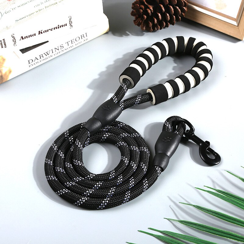 Nylon 1.5m huisdier hondenriem hondenriem kleur nacht reflecterend duurzaam wandelen training tractie touw hondenriem met hondenriem: Kleur 1