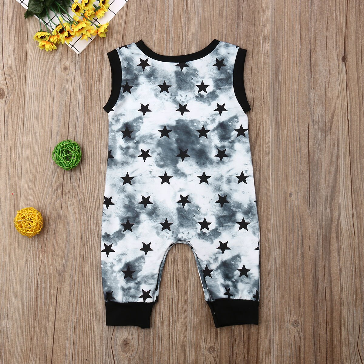 Peuter Baby Boy Kleding Katoen Sterren Mouwloze Romper Bodysuit Jumpsuit Outfits Sunsuit Kleding 0-24M