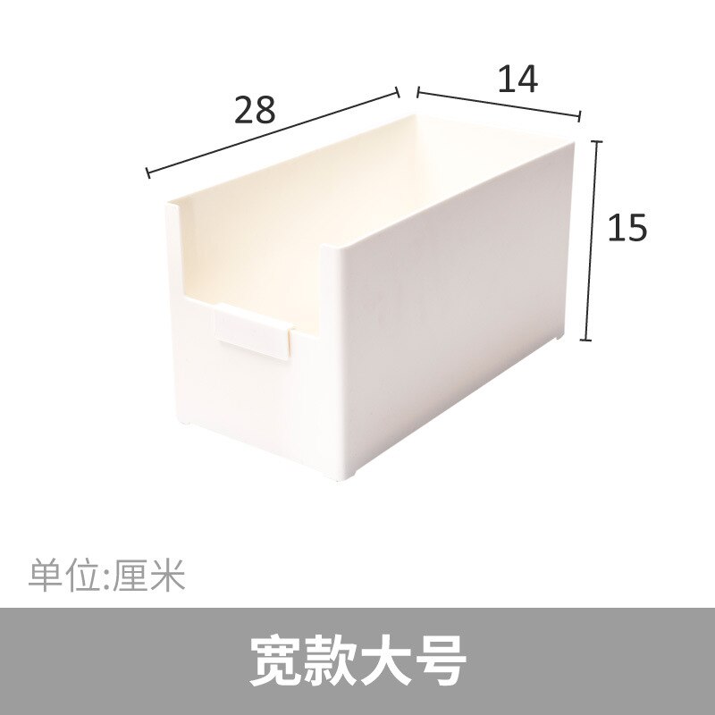 Plastik tykkere køkken arrangør flaske plade gaffel rack med tag holder kosmetisk kasse stablet makeup opbevaring badeværelse arrangør: Bredt stort