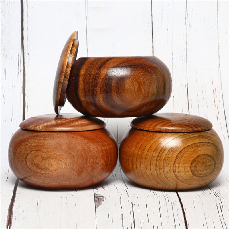 1pc Jujube Holz Gehen Schach Spiel Steine Lagerung Können Weiqi Stücke Gehen Schüssel Kasten Panzer Krug Für Spielhaus Hause