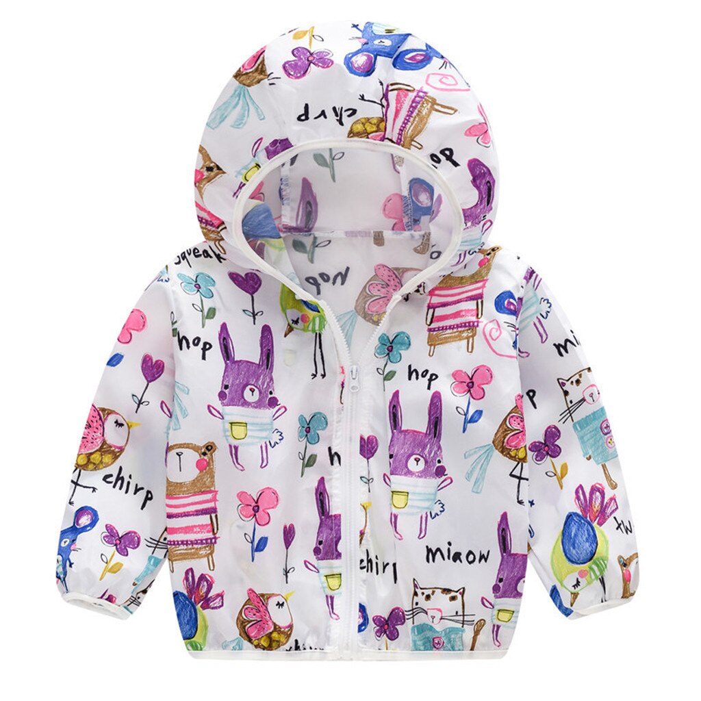Baby Meisjes Hoodie Jas Winter Zonnebrandcrème print Jas Voor Meisjes Jas KidsOuterwear Jongens Jas Jas Kinderen ClothesL30829: PP / 110