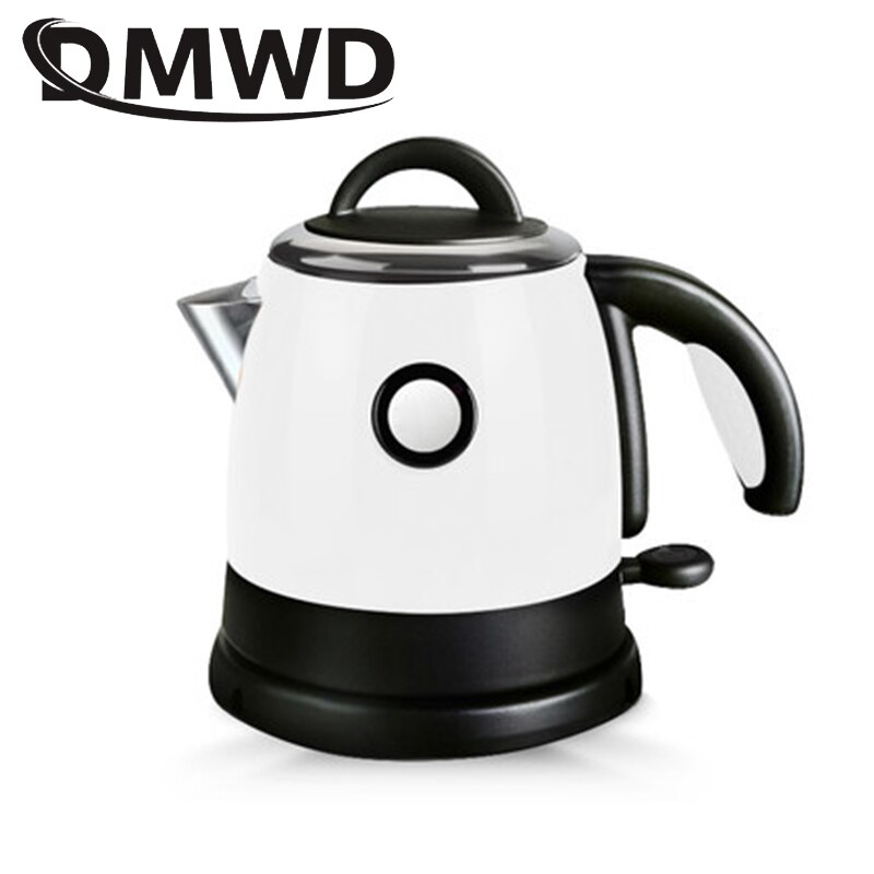 Long Spout Mouth Stainless Steel Heating Water Boiler Electric Kettle Auto Power off Boiling Heater Drip Coffee Tea Pot 0.8L: white