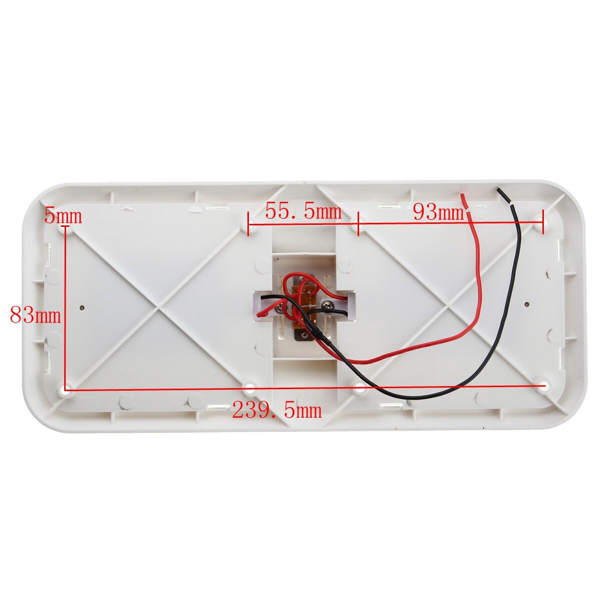 Double Dome Light 12V 48 LED Interior Roof Ceiling Reading For RV Boat For Camper Trailer Plastic 1PC White