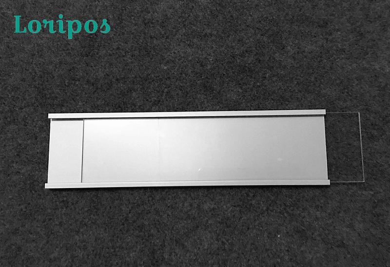 Alloy Sign Holder Office Sign Frame Screen Isolation Signage Rack 5.4*20cm Data Strip Metal Shelf Talkers Name Tag Display Frame