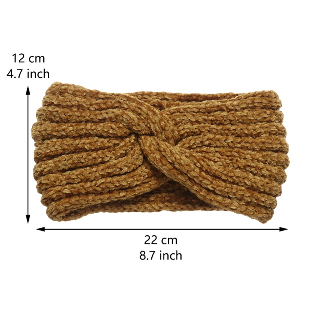 Gebreide Hoofdband Zachte Elastische Brede Haarband Candy Kleur Dikke Warme Vrouwen Meisjes Winter Haarband Yoga Sport Haaraccessoires