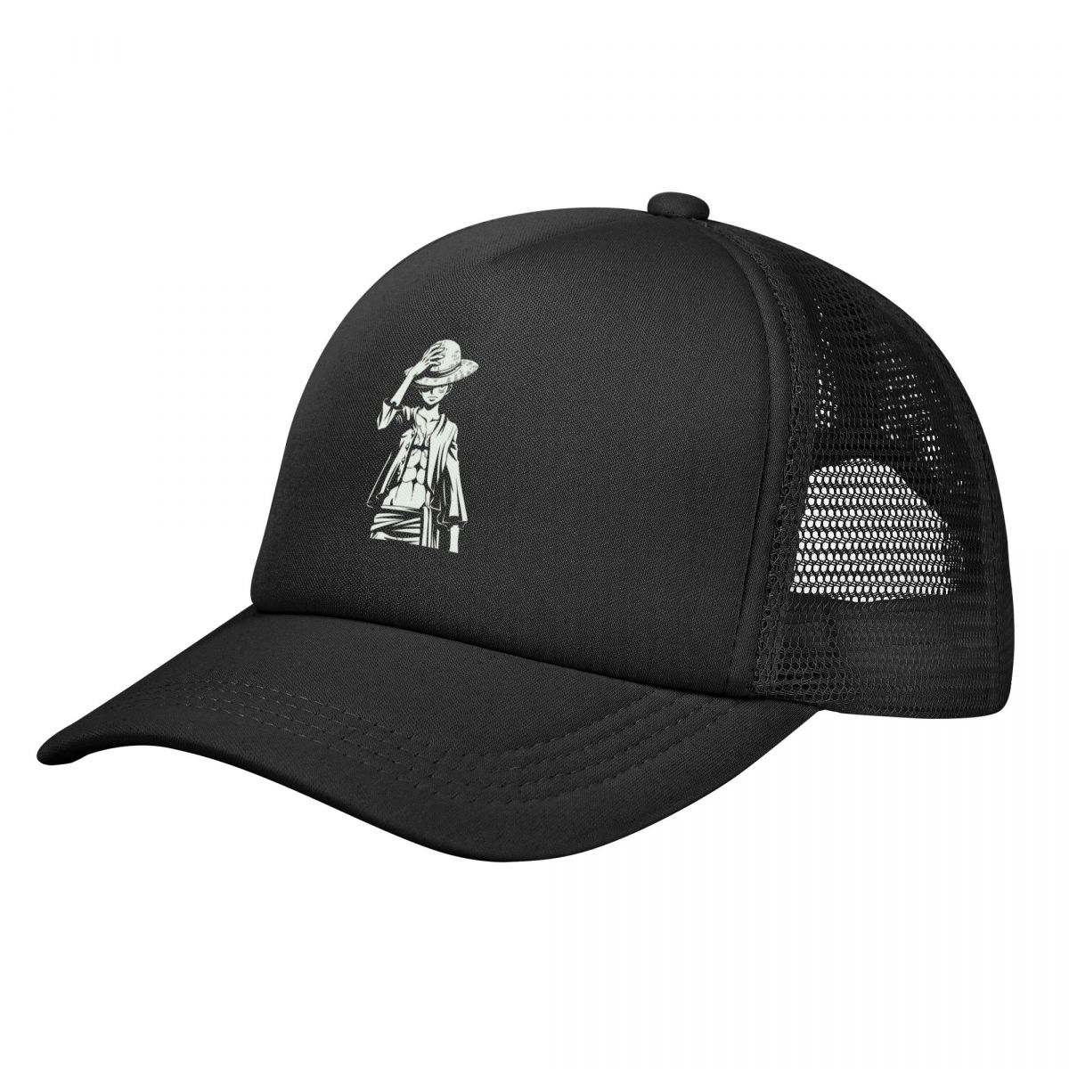 en stykke luffy anime baseball caps nettinghatter justerbare utendørs unisex caps
