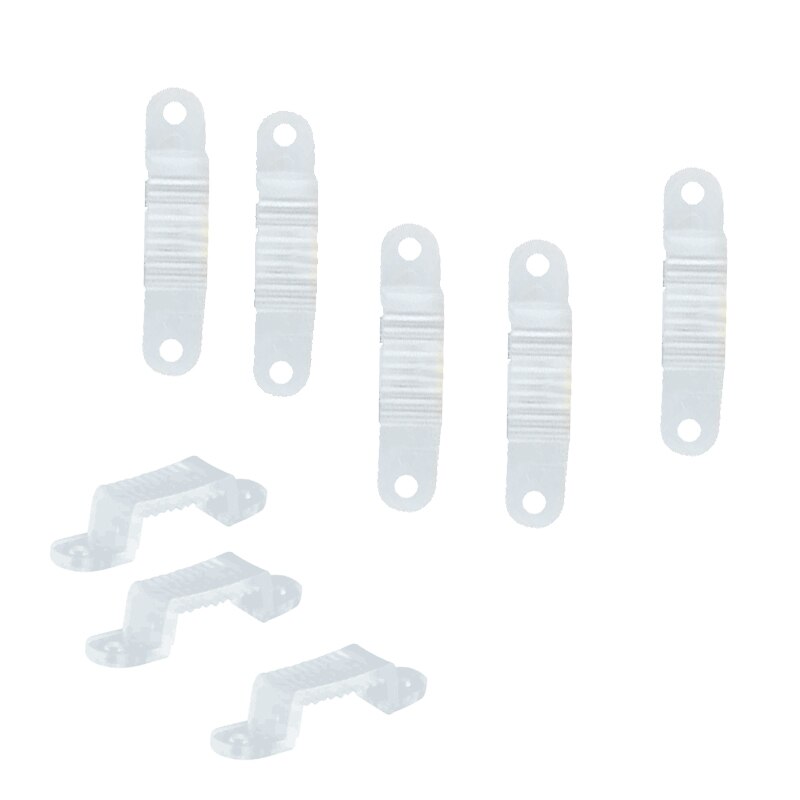 10 Stks/partij Led Strip Connector Silicon Sluiting Clip Voor 8Mm SMD5050 2835 3528 Licht Strip Flexibele Light Strips Bevestiging houder